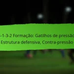 4-1-3-2 Formação: Criação de jogo, Transições defensivas, Flexibilidade táctica